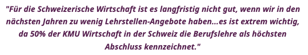 Statement von Prof. Dr. Ursula Renold zur aktuellen Situation in der Berufsbildung