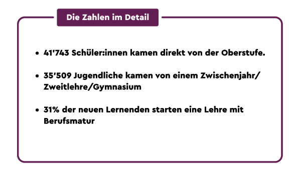 Auflistung Gründe für Lehre